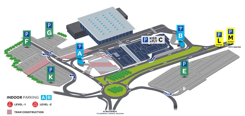 Lux Airport Parking Map Locations